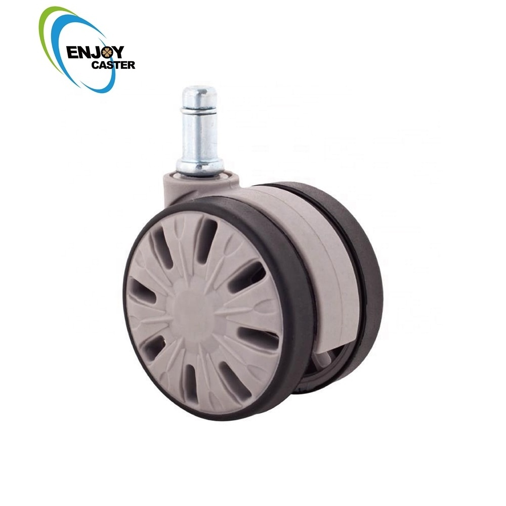 65mm PU stem furniture casters wheels for sale carpet