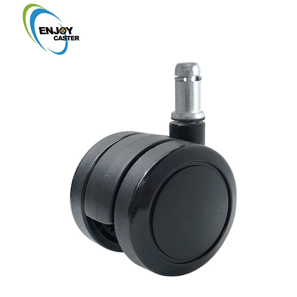 Polyurethane stem caster wheels for hardwood floors