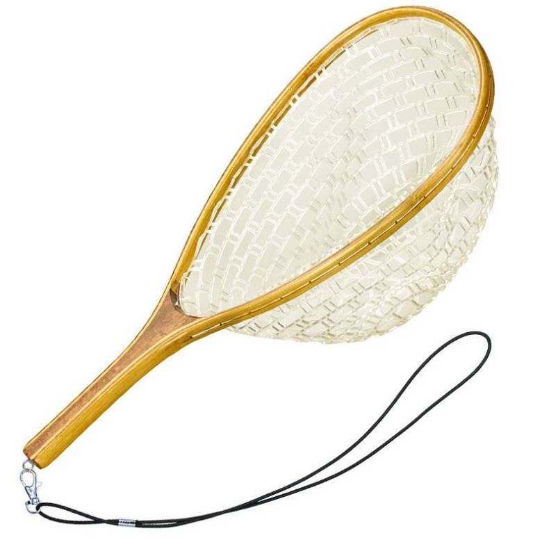 2024 New Golden Camphor Wood Handle Carp Fly Fishing Landing Net