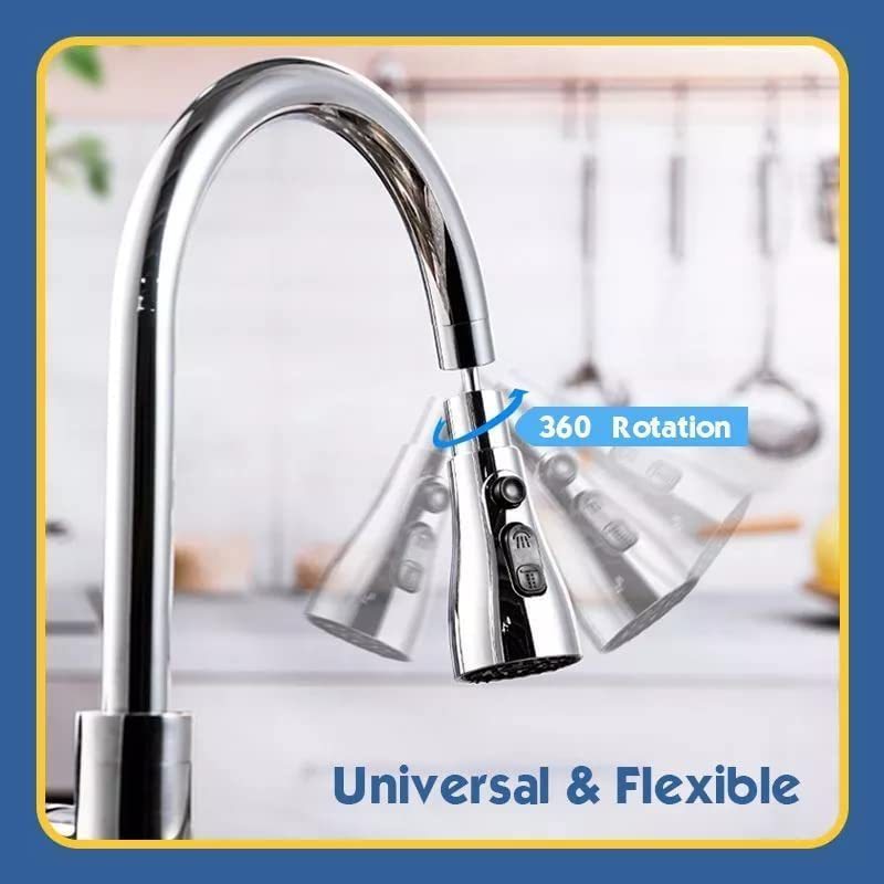 Swivel Faucet, 360 Degree Swivel Kitchen Faucet , Three-function Sprayer Faucet