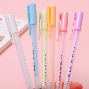 Pen shape dot glue wholesale pen type children's manual book tape quick dry glue student creative color dispensing pen