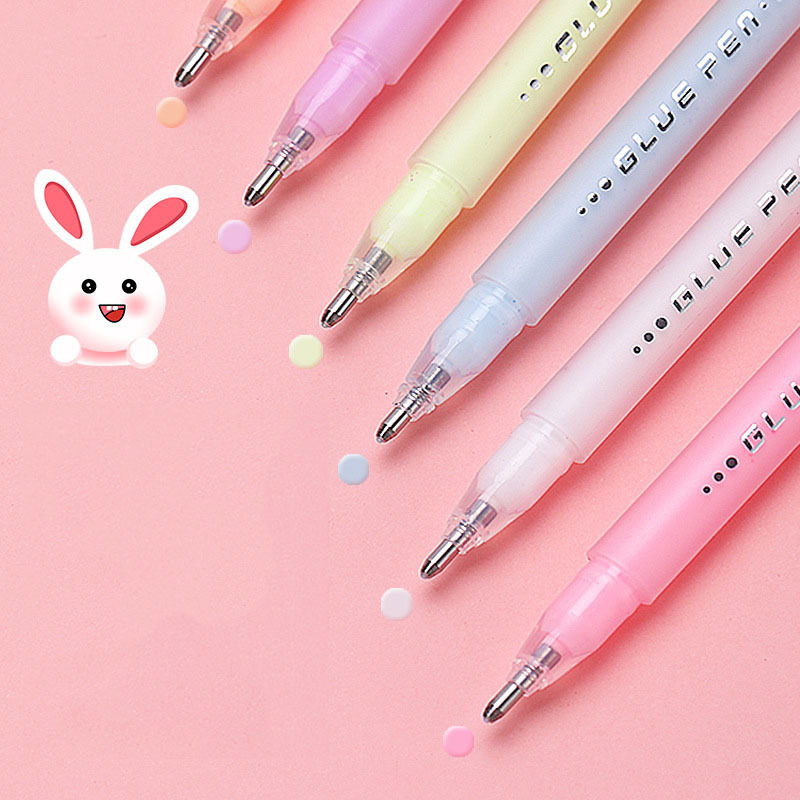 Pen dot glue Children's manual ledger craft scrapbook diary tape quick-drying glue Creative color dot glue pen