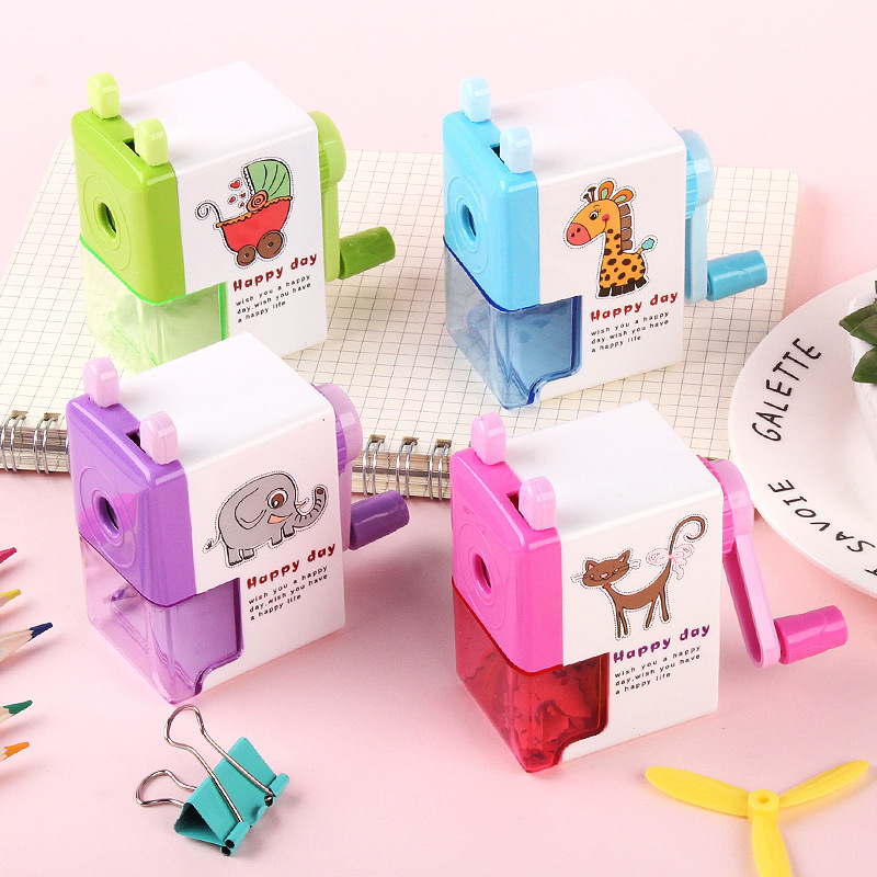 Creative Cute Cartoon Automatic Pencil Sharpener Students Learn Stationery Children's Pencil Sharpener Mechanical