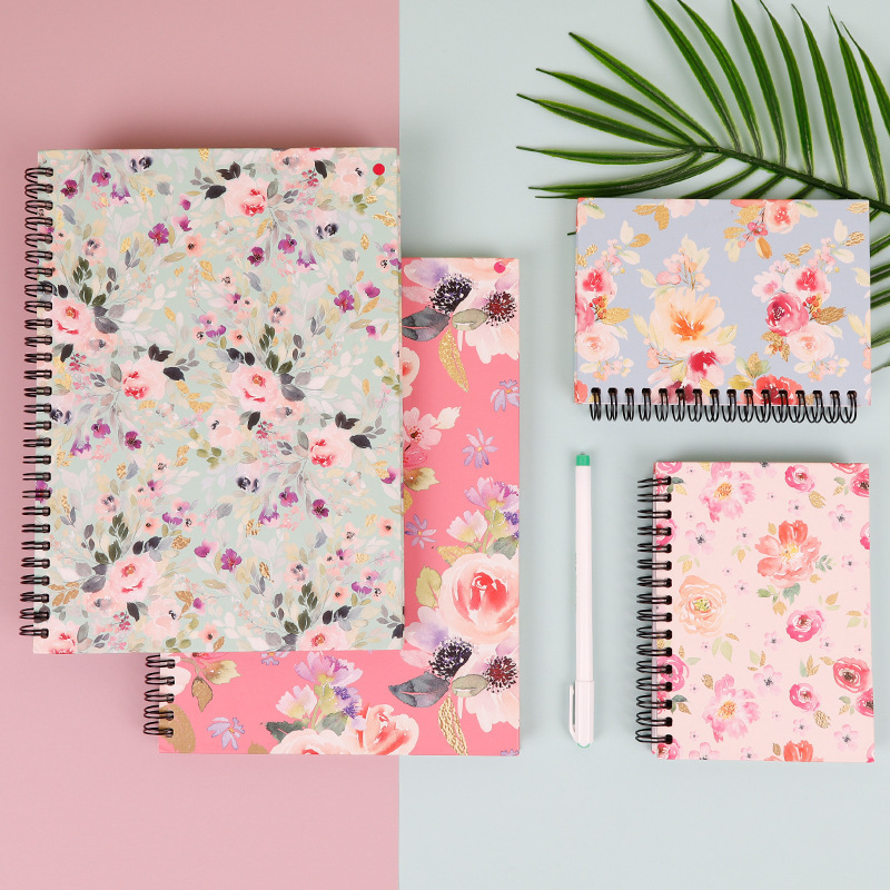 Fresh floral loose-leaf hard notebook B5 notebook coil this student notepad