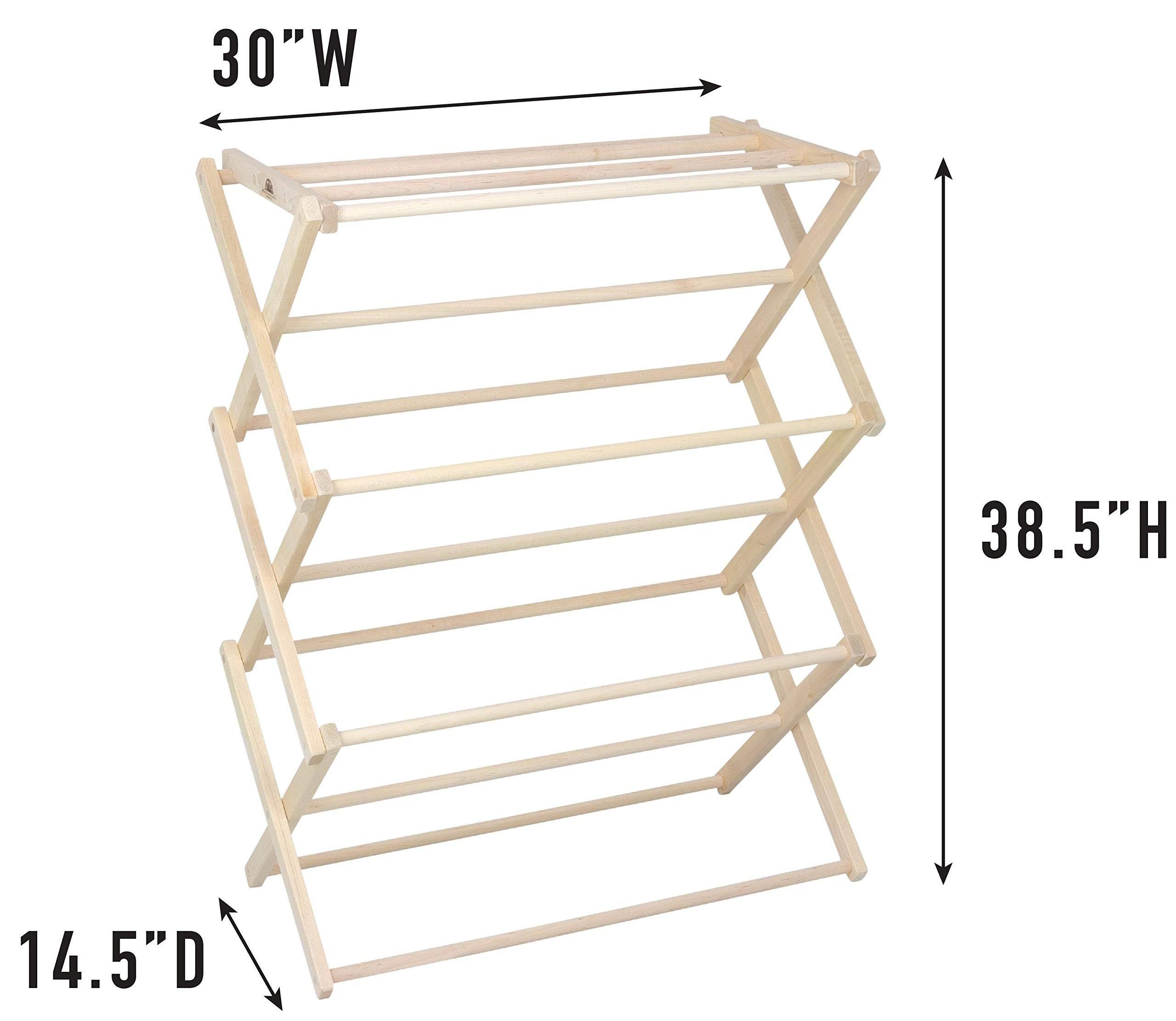 Woodworks Clothes Drying Rack folding Wood Laundry Rack for Baby Clothes Durable Small Folding  laundry Drying Rack