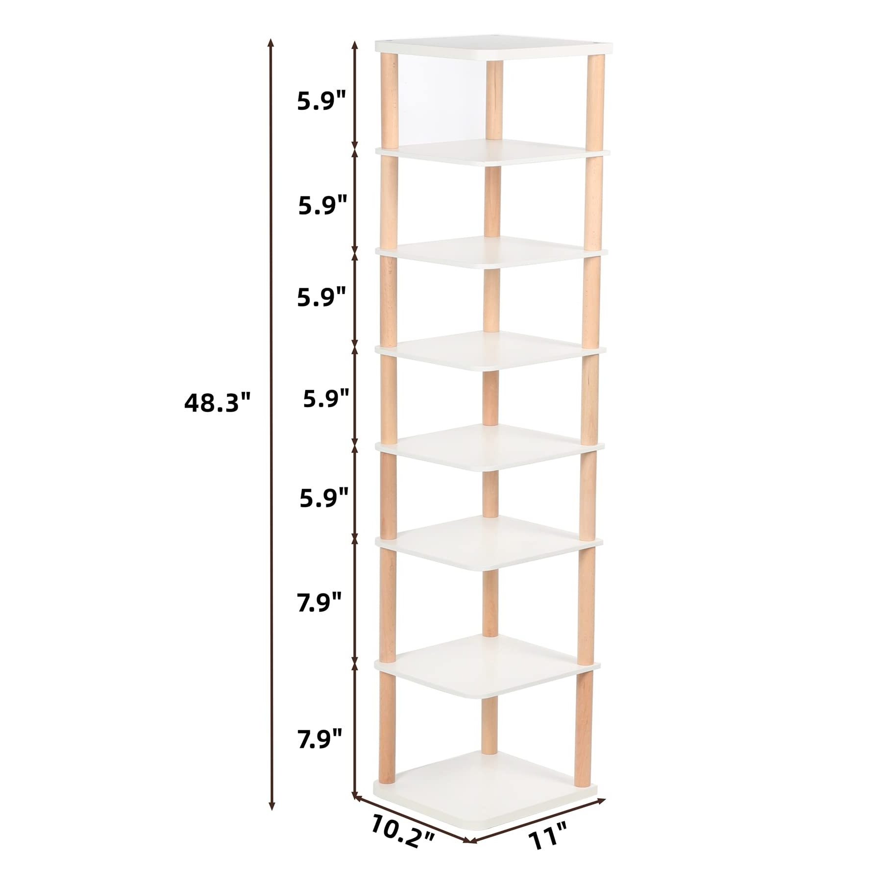 Hot-selling custom vertical fashion wooden shoe storage rack