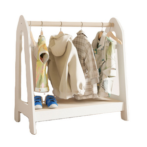 Montessori Kids Furniture,Wooden Wardrobe Closet Baby Clothing Rack