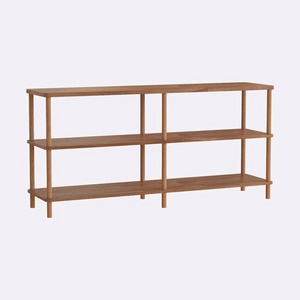 Solid Wood Low Bookshelf Entryway Short Bookcase with 3 Shelves Living Room Bookcase for home and living