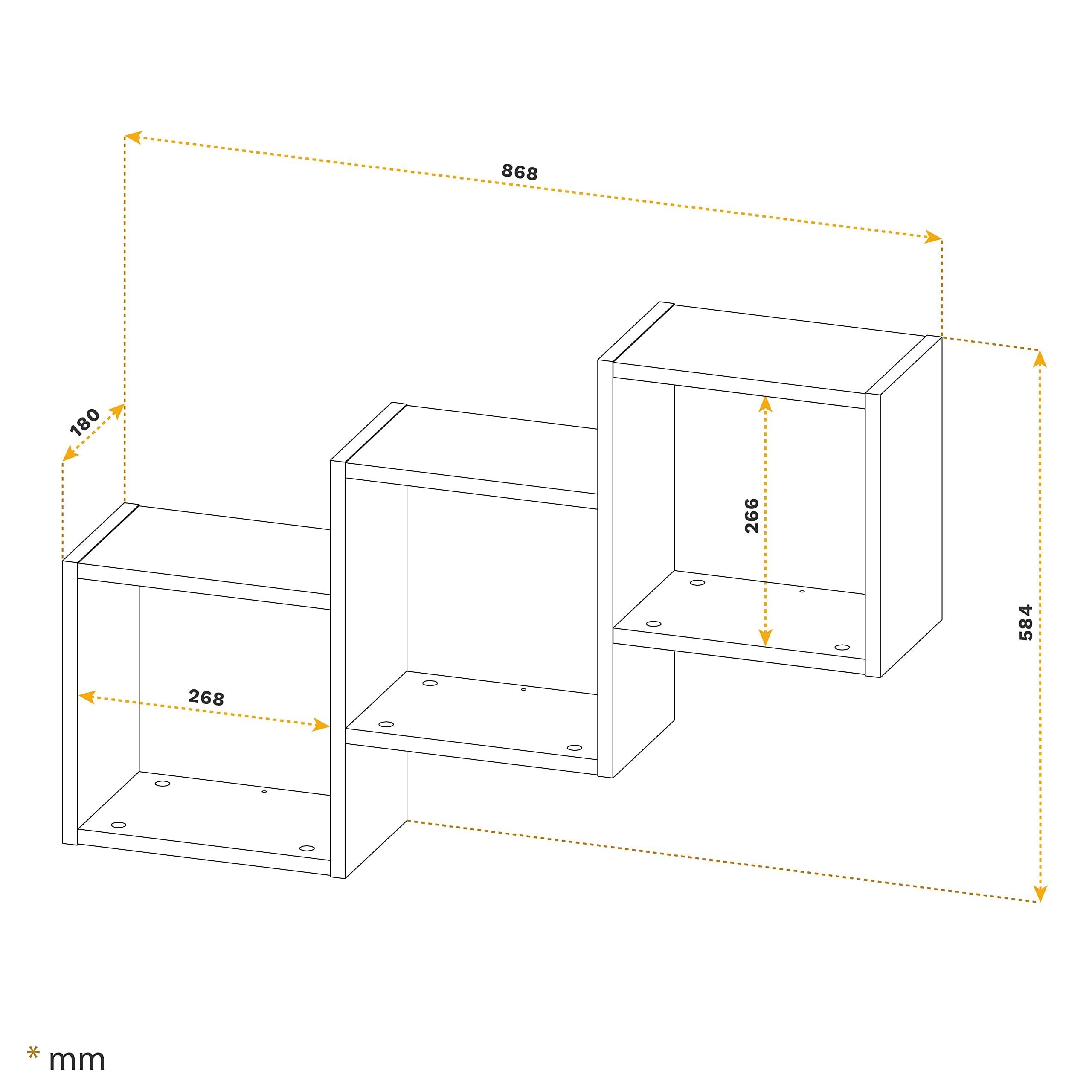 Hot Sales White Decoration Floating Bookcase Hanging Cube Shelf Wall Mounted Storage Wooden Hanging Shelf Floating Shelf