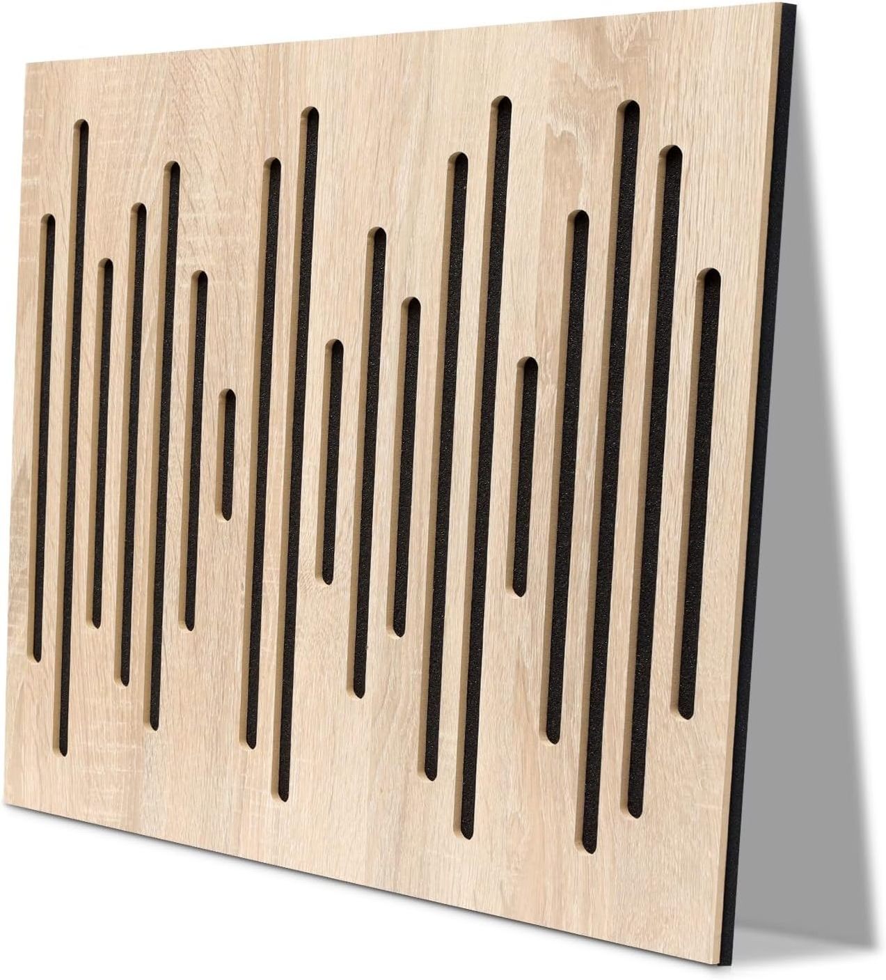 Acoustic Wood Wall Panels 2 Pack  Sound Dampening Panels Polyester Fiber Oak Plywood Acoustic Panels