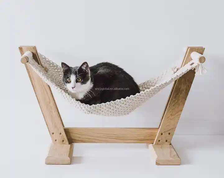 Custom Cat Houses For Indoor Cats New Wooden Pet Wall Hammock Ladder Hammock Cat Nest Pet Hammock For Pet Lovers