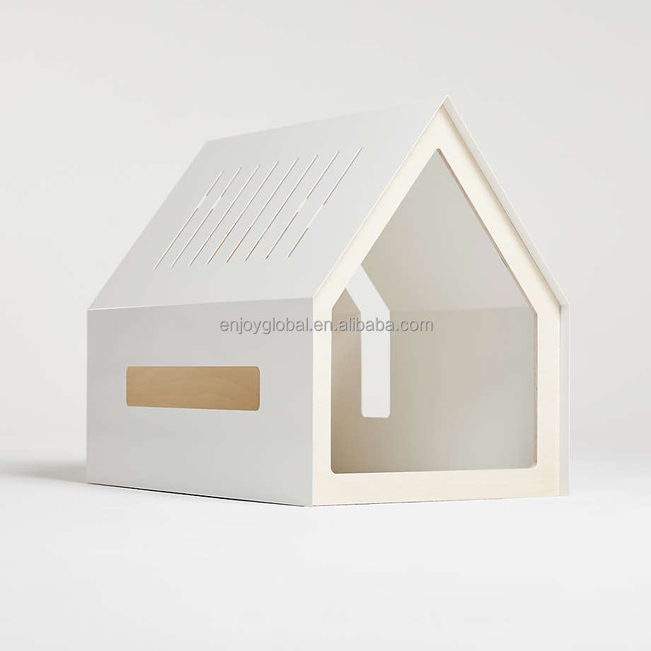 Modern Indoor Wood Pet House, Detachable Wood Pet Kennels Dog House Small Pet House