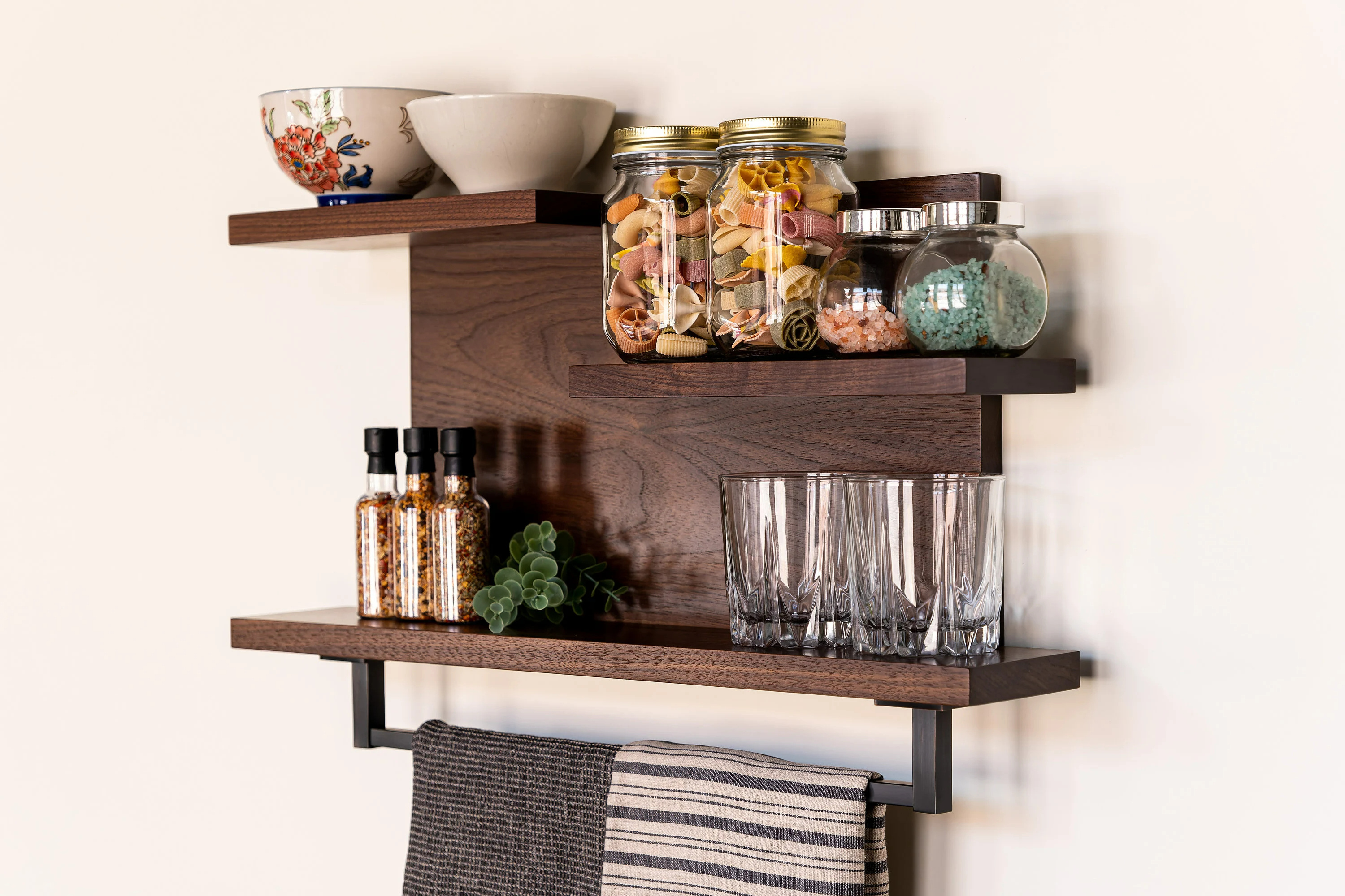 Modern Mahogany Handmade Hardwood Bathroom  Kitchen Floating Shelf Solid Wood wood furniture floating shelves