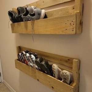 Home hallway way modern shoe rack  Wall   organizer wooden  shelf storage  farmhouse  closet for entryway