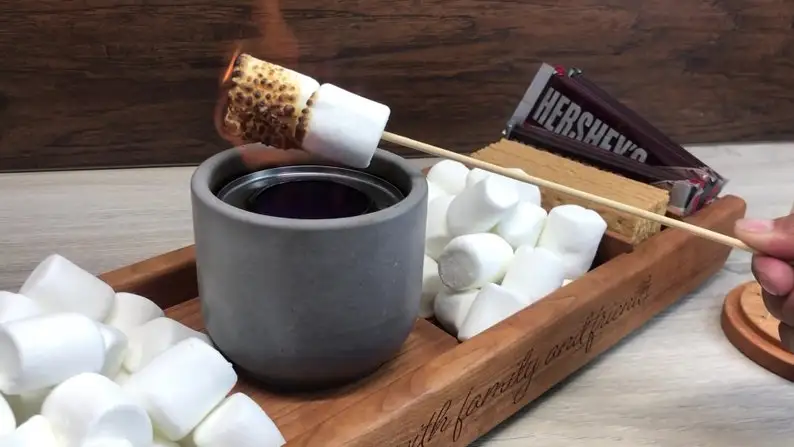 Rustic Wood Smores Bar Station Smores Station Party Station, Family Smores Station Gift, Dessert Station Tray