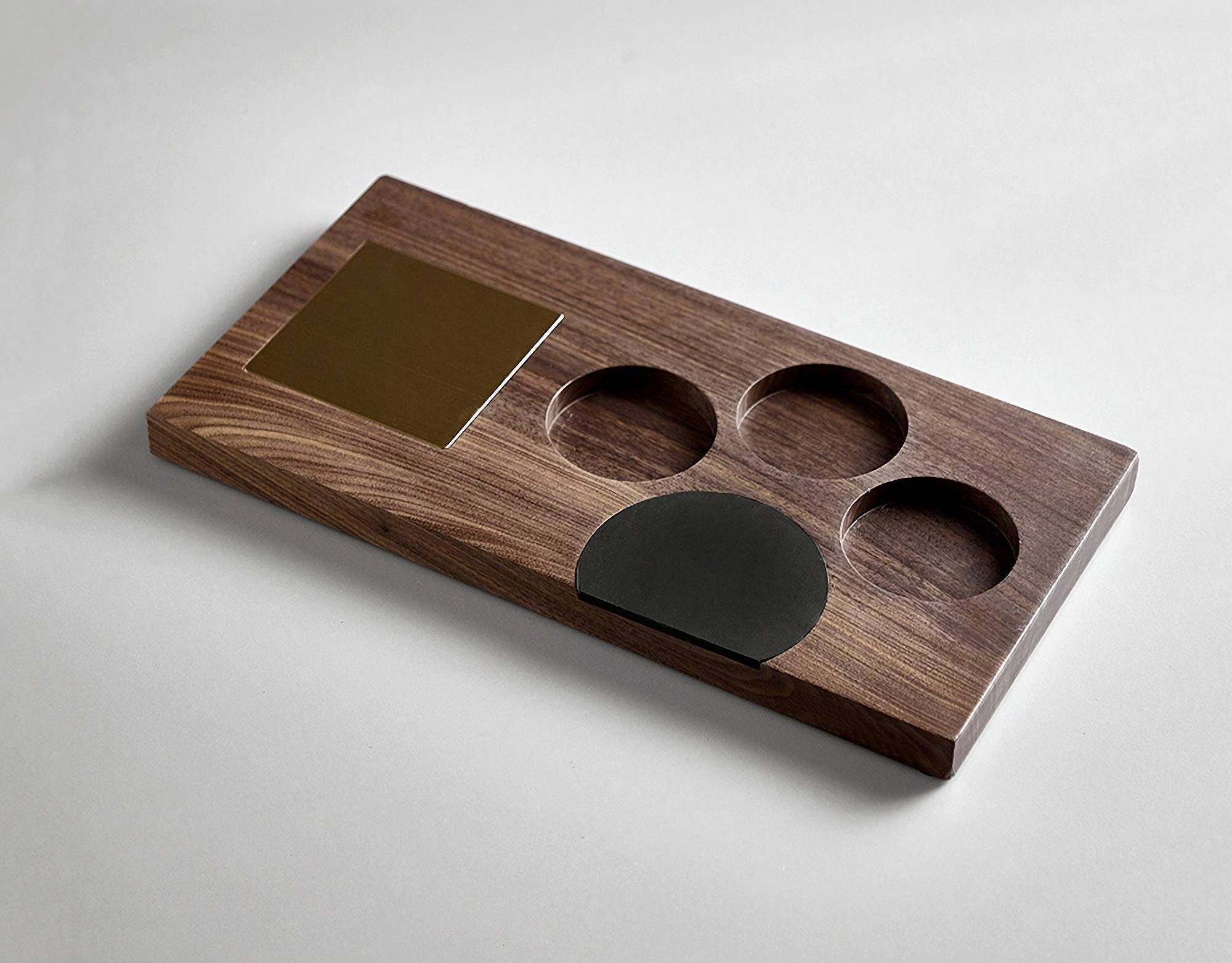 Walnut Wood Espresso Tamp Station Coffee Tamp Station  Tamping Station  Espresso Tamper coffee accessories.