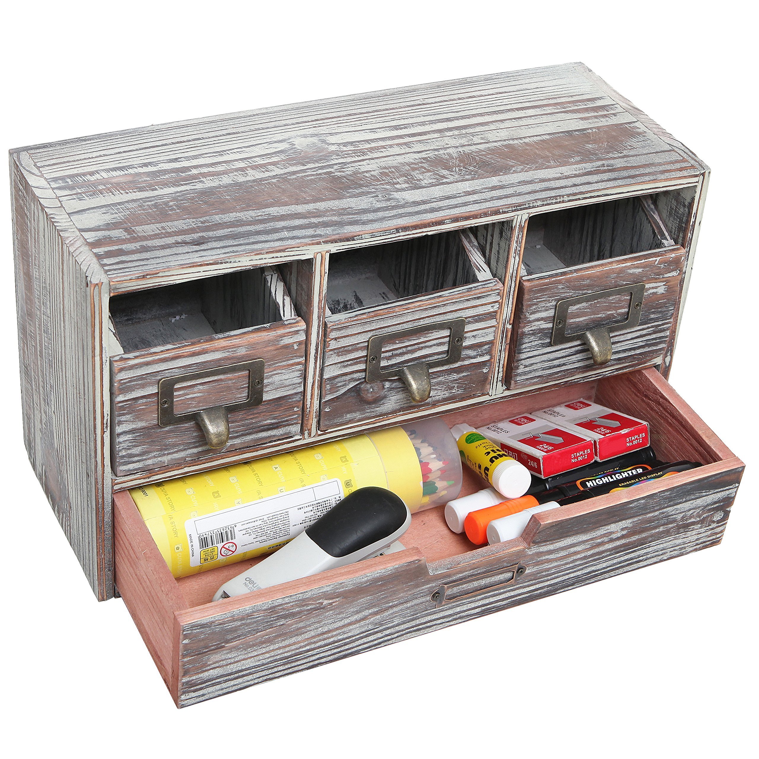 Factory Tools Storage with Craft Supply Storage Cabinet with 4 Drawers and Multiple Compartment Drawers Desk Storage