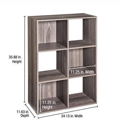 Natural Gray  Cubeicals 6 Cube Storage Shelf Organizer Bookshelf Stackable