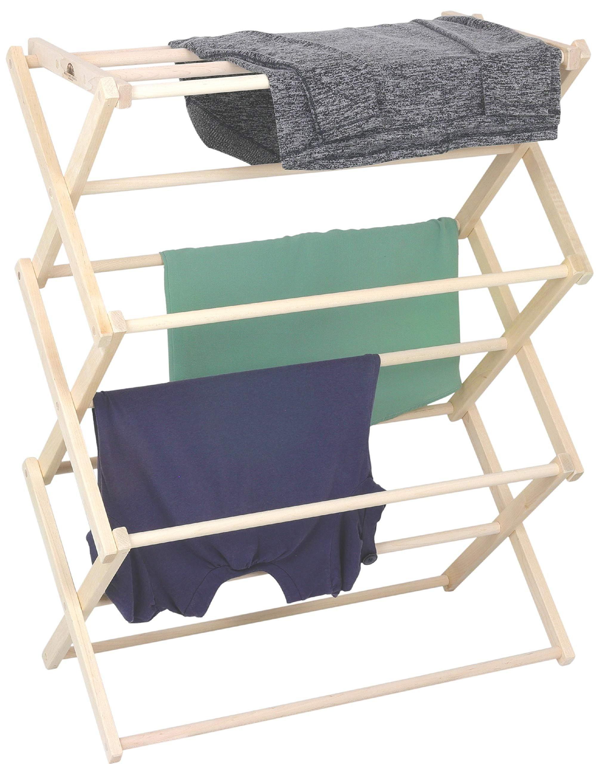 Woodworks Clothes Drying Rack folding Wood Laundry Rack for Baby Clothes Durable Small Folding  laundry Drying Rack