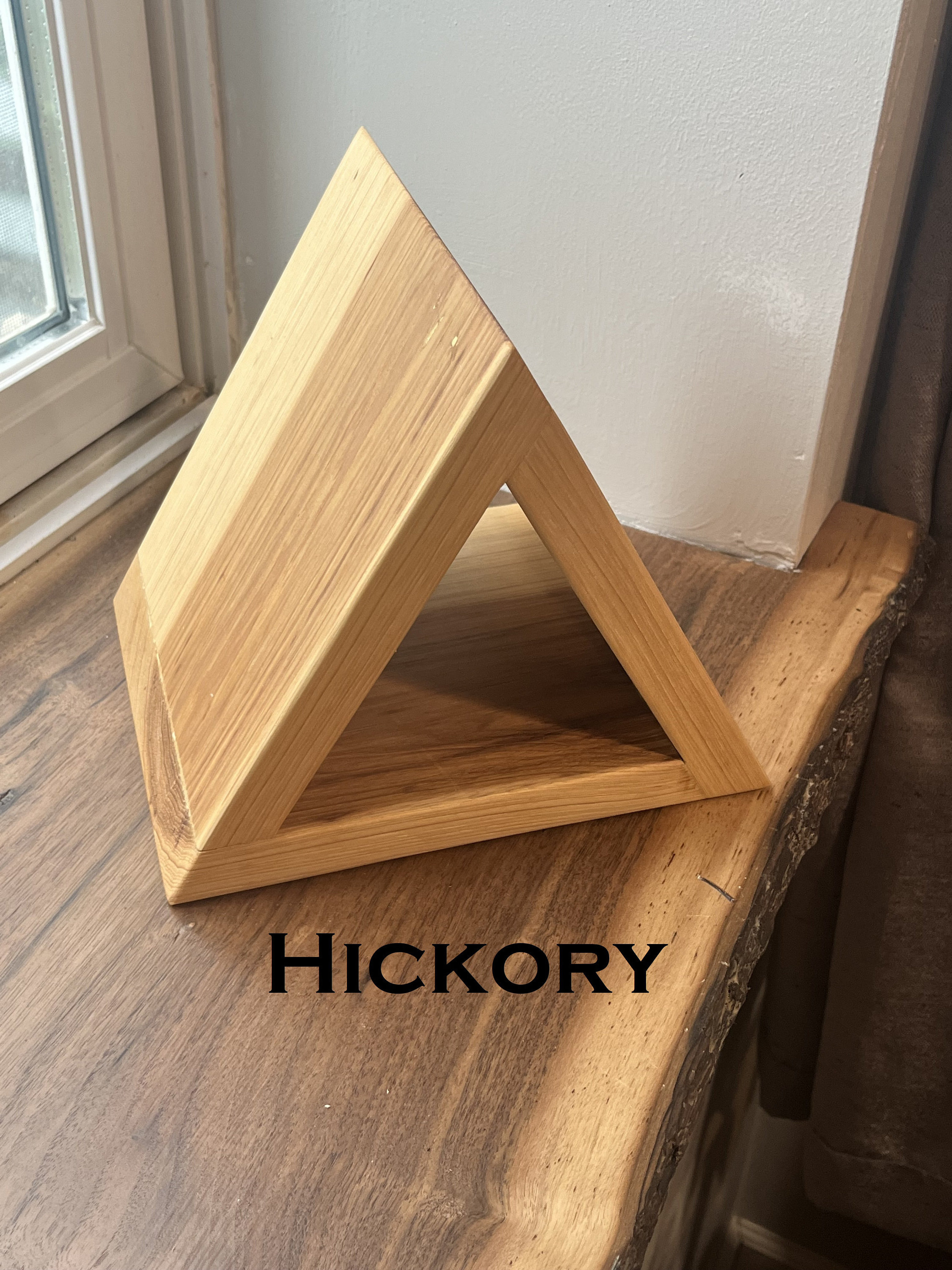 Night Stand Handmade Triangle Nightstand Bookmark Book Holder made from Real Hardwoods Oak Maple Hickory Cherry Walnut