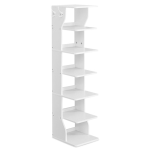 7 Tier Vertical Shoe Rack Narrow Shoe Storage Organizer Corner Shoe Tower Rack Shelf