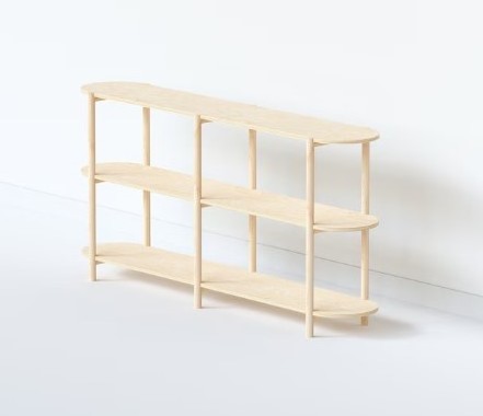 Solid Wood Bookshelves Tv Stand Minimalist Shelving Sideboard Wooden Shelving Unit Low Bookshelf Storage