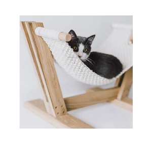 Custom Cat Houses For Indoor Cats New Wooden Pet Wall Hammock Ladder Hammock Cat Nest Pet Hammock For Pet Lovers