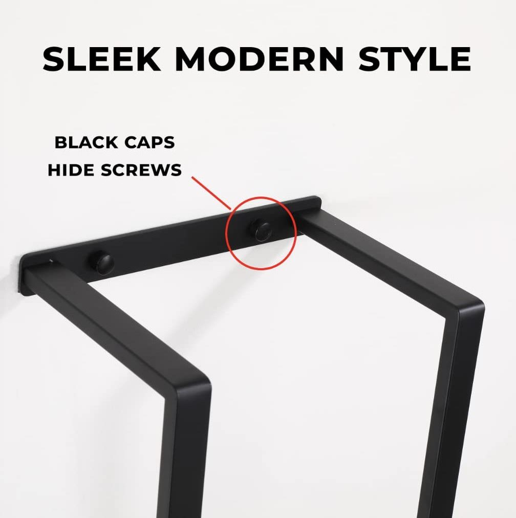 High quality stainless steel matt black towel rack self adhesive bathroom rack black towel holder Bath Towels Storage