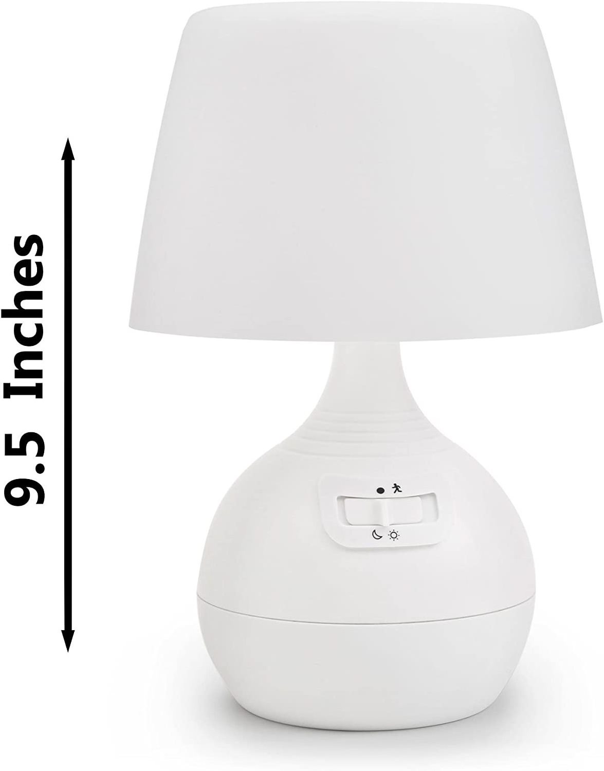 Portable 12-LED Battery Operated Motion Sensing Table Lamp - Dual Color Range -  Manual & Automatic Motion & Light Sensing