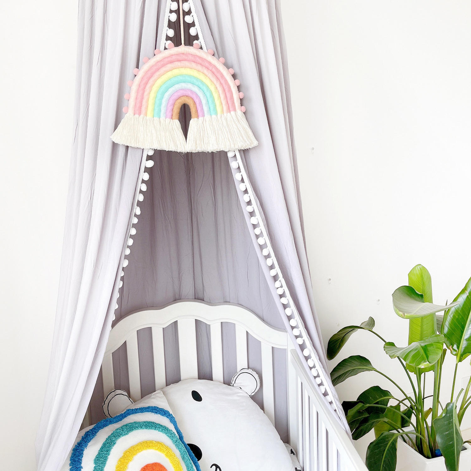 High Quality Rainbow Wall Hanging Macrame Woven Rainbow Wall Decor Baby Room Decor