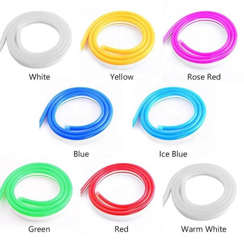 neon flex strip 6*12mm 8*16mm Silicone PVC Led Neon Tube Custom 12V 24V 110V 220V Waterproof Outdoor Cuttable Rope Light Flex Ne