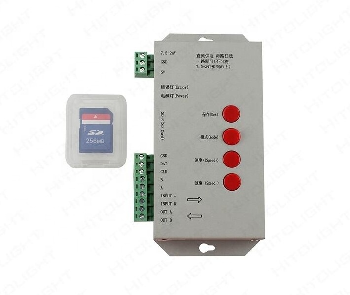 T-1000S port lights controller SD card T1000 Pixel controller WS2812B LED STRIP with CE&Rohs