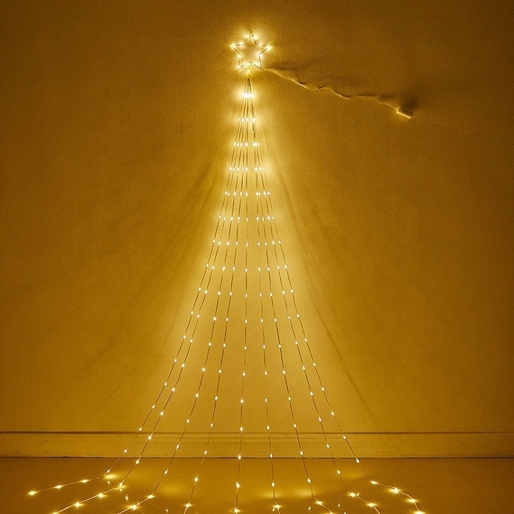 Waterfall light LED Christmas tree light string wholesale garden patio decoration