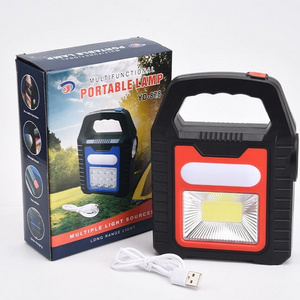 Manufacturers solar portable COB work light camping floodlight charging searchlight LED flashlight camp