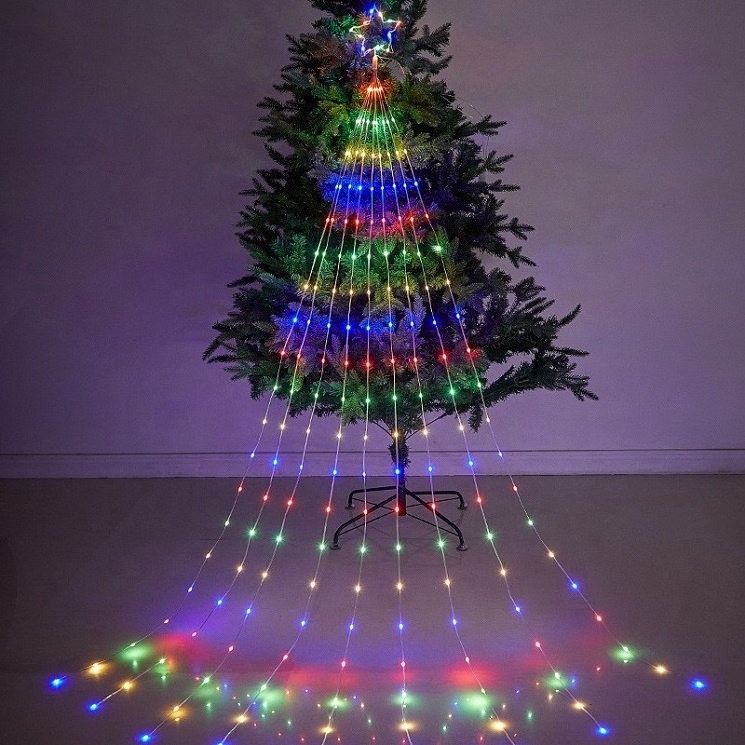 Waterfall light LED Christmas tree light string wholesale garden patio decoration