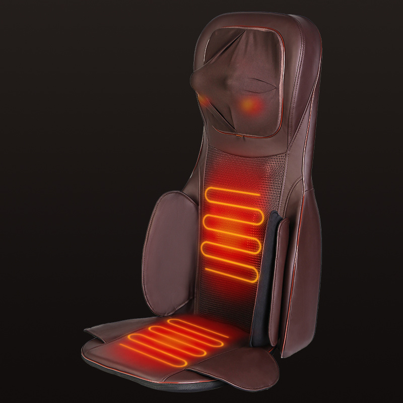 Hot Selling 3D Massage Cushion with Pillow Adjustable Heated Back Massage Seat Cushion Car Seat Chair Massager Neck with Heating