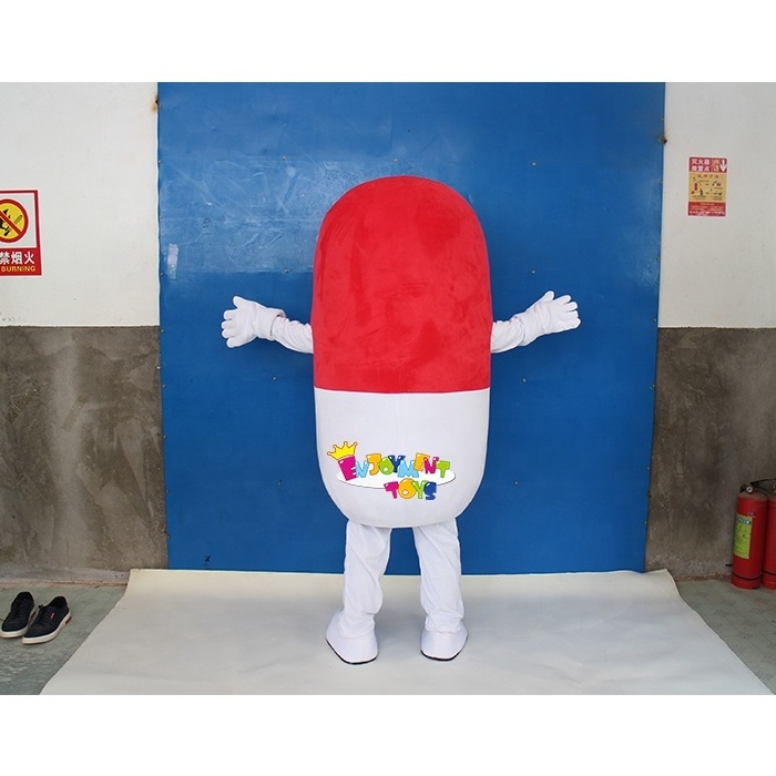 Funny customized cartoon pill mascot costume Cute cartoon pill mascot large-scale event adult party costume