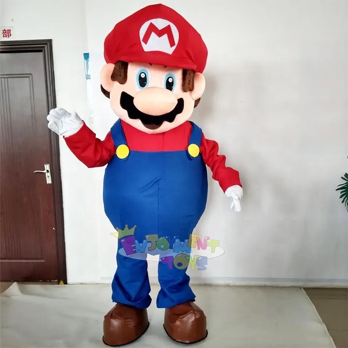 High quality CE custom cartoon character Super Mario & Luigi mascot costume/ Mario mascotte costume for sale