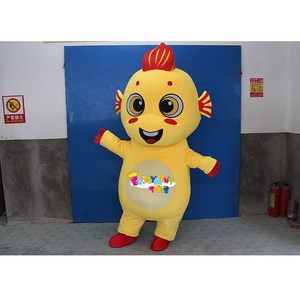 Hot selling customized cartoon fish mascot costume Cute cartoon fish mascot adult party costume