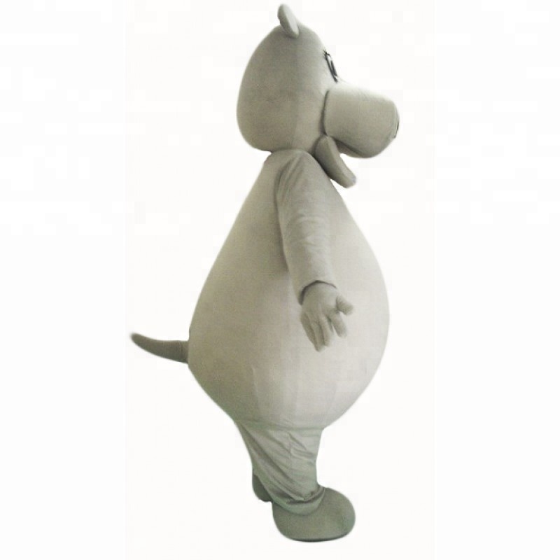 Enjoyment CE Cartoon Big Fat Grey Hippo Mascot Costume commercial