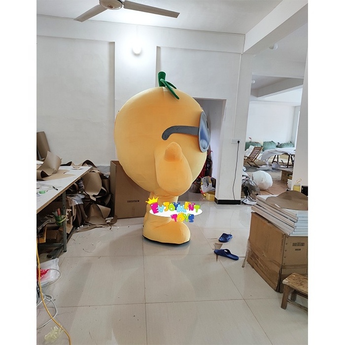 Hot selling customized cartoon orange mascot costume Inflatable cute cartoon orange mascot adult party costume