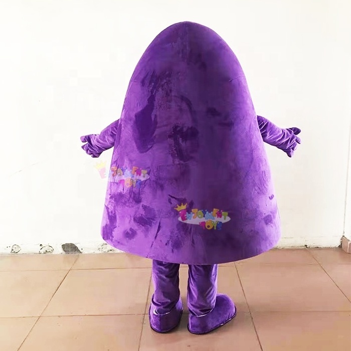 High quality CE  custom made character mascot plush purple grimace mascot costume for sale