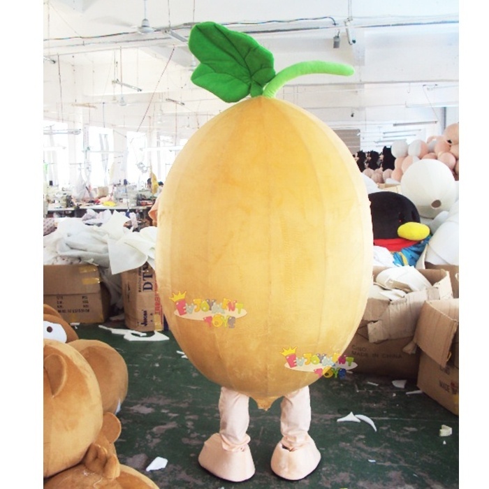 Enjoyment CE yellow Hami melon mascot costume adults honeydew cantaloupe fruit mascot costumes for party