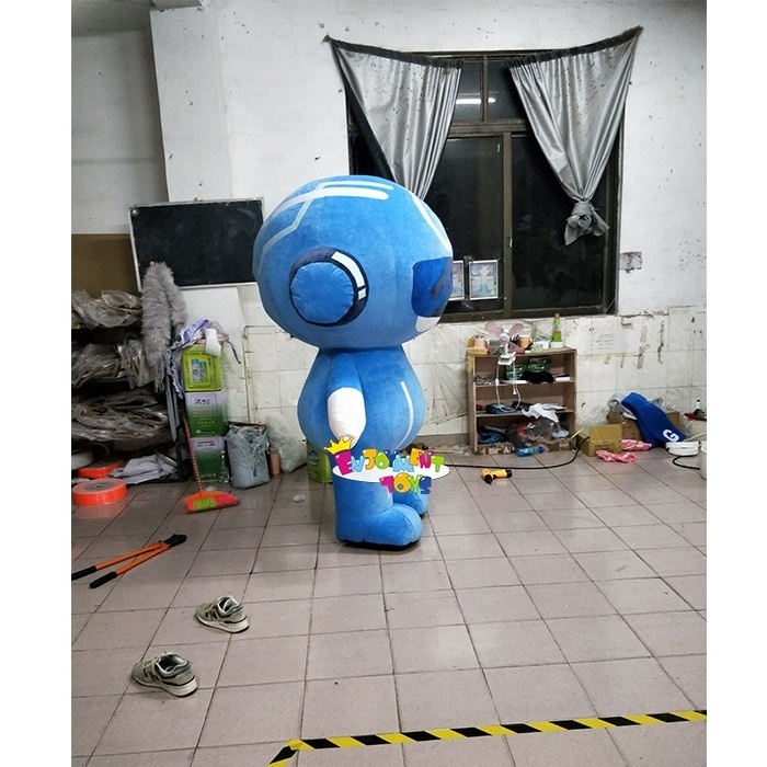 Popular giant customized blue robot mascot costume Inflatable blue robot mascot adult party costume