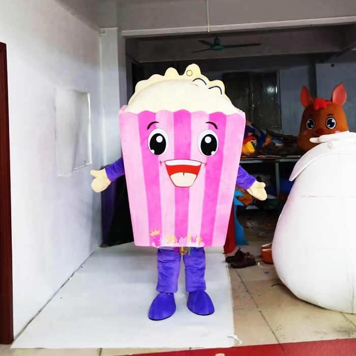 High quality CE adults popcorn Mascot Costume fast food popcorn costume for Cosplay Party Event Adult Kids Halloween