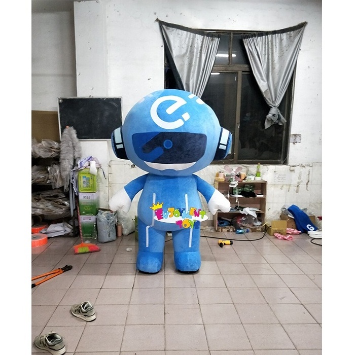 Popular giant customized blue robot mascot costume Inflatable blue robot mascot adult party costume