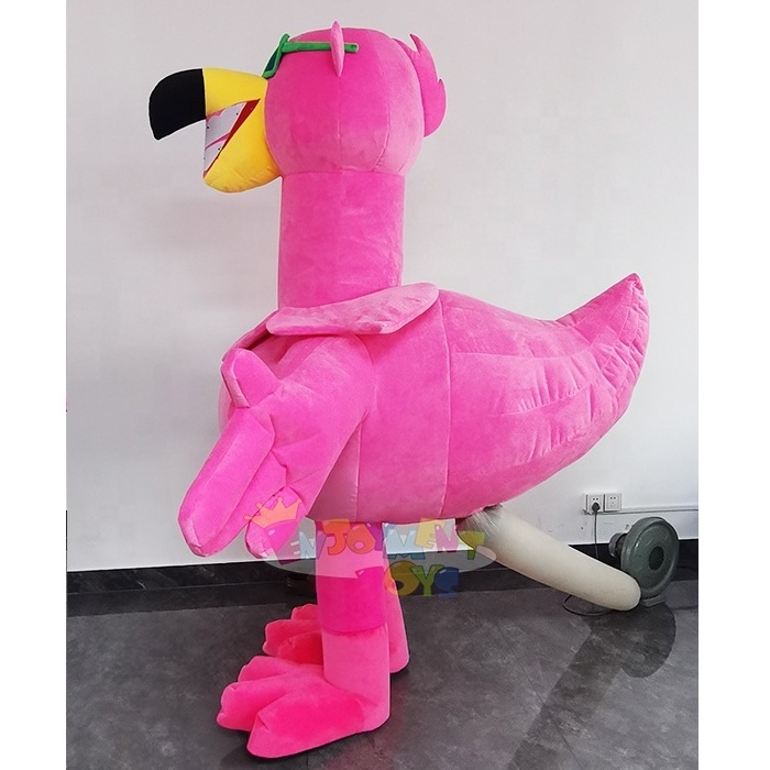 Best Selling CE Inflatable Flamingo Mascot Costume Customized Cartoon Animal Flamingo bird mascot costume for sale