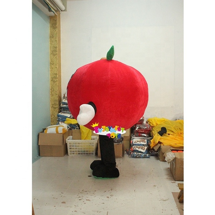 Guangzhou Enjoyment Custom Inflatable Red Apple Mascot Costume Inflatable Red Apple Mascot Adult Party Costume