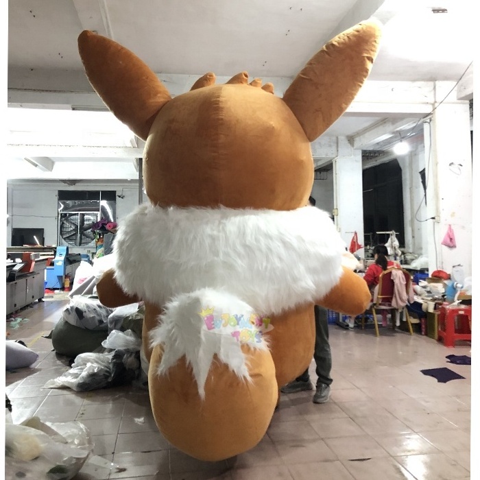 High quality CE 2m/2.6m plush inflatable Walking Animal Eevee Mascot cartoon Costumes For party for sale