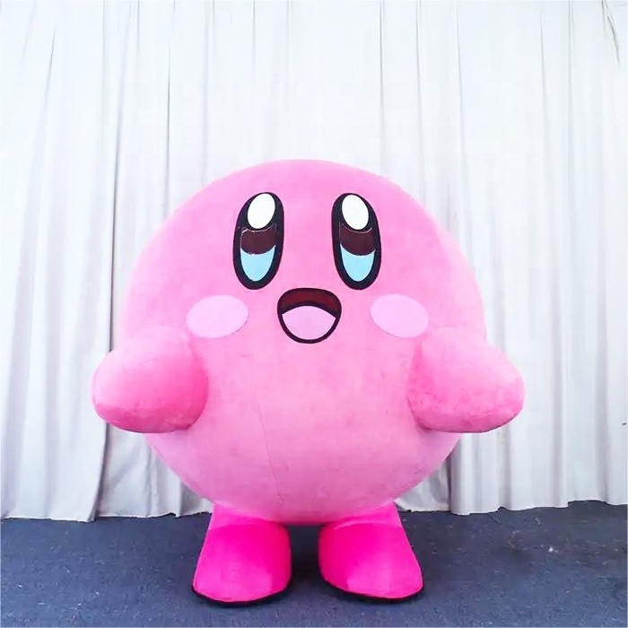 Enjoyment CE customized inflatable kirby costume inflatable pink ball suit cute Cartoon character Mascot Costume Advertising